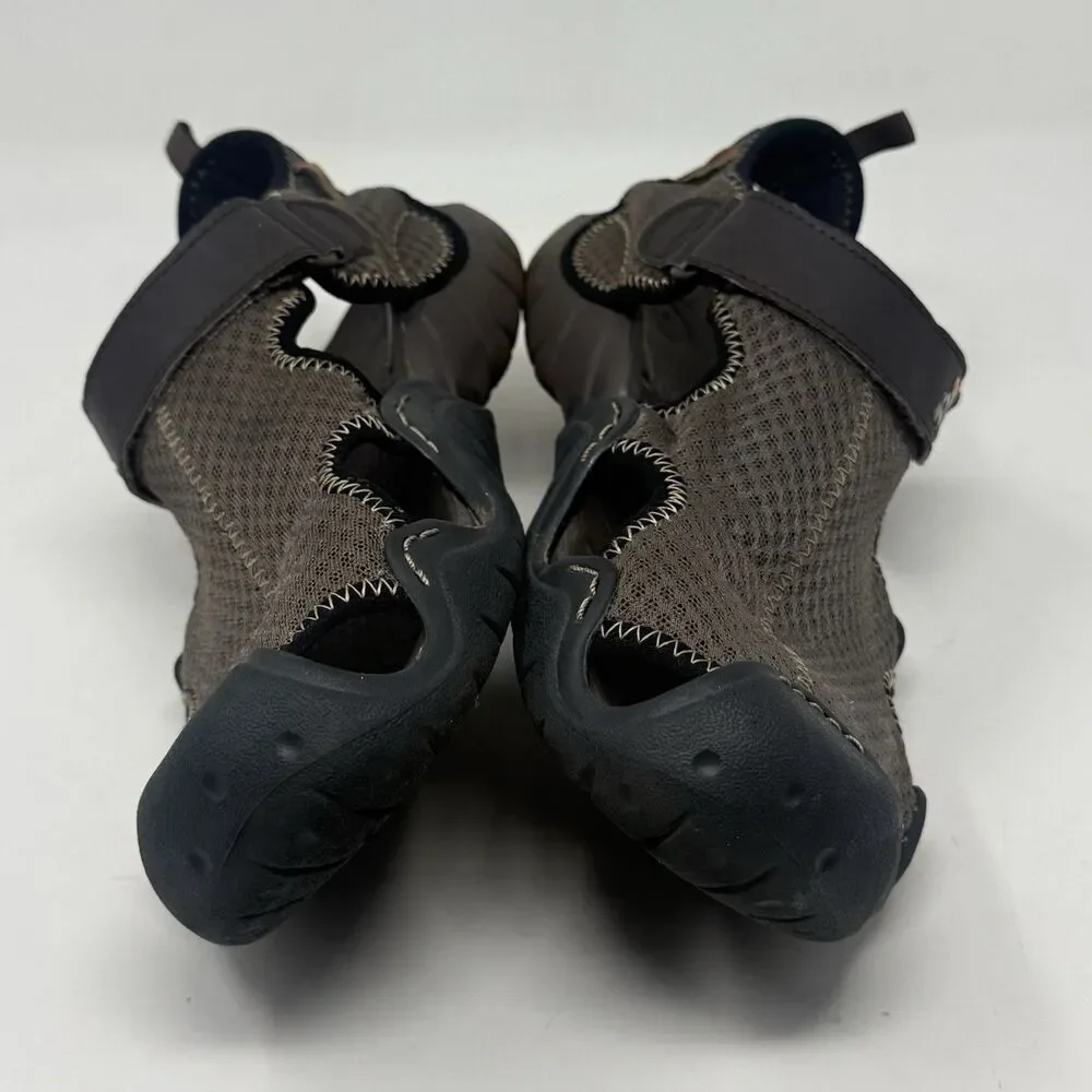 Crocs Swiftwater Mesh Deck Sandals Shoes Mens 10 Brown Fisherman Water Comfort
